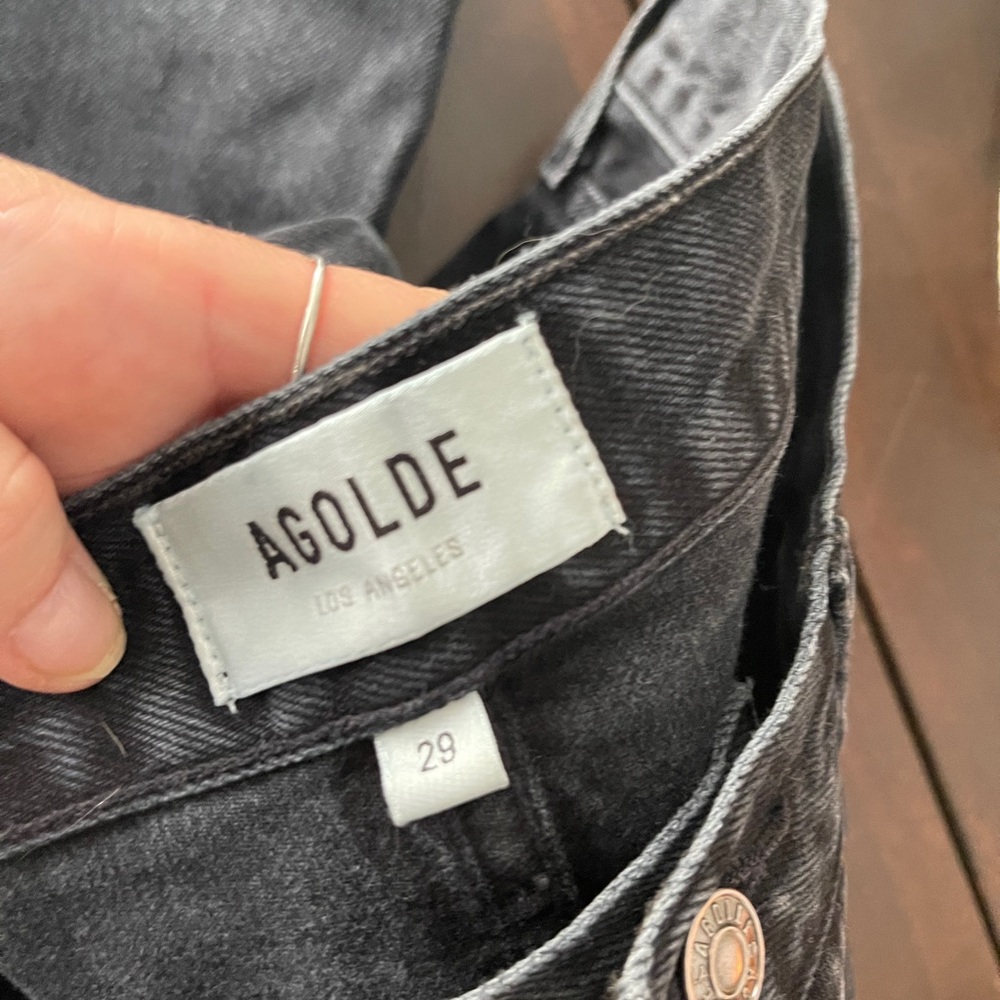 Agolde Black Ripped Knee Jeans - Picture 3 of 3